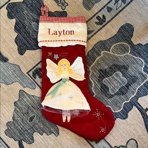Pottery Barn Kids retired angel stocking.